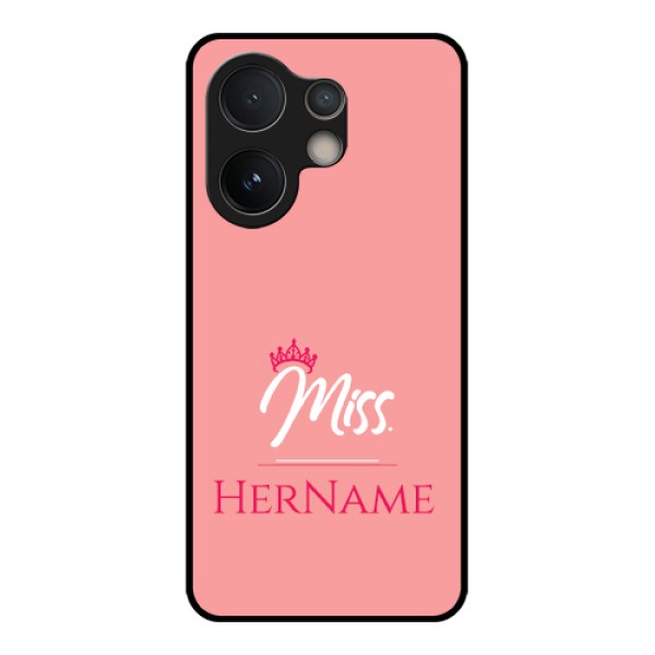 Vivo V60e 5G Custom Glass Phone Case - Mrs With Name Design
