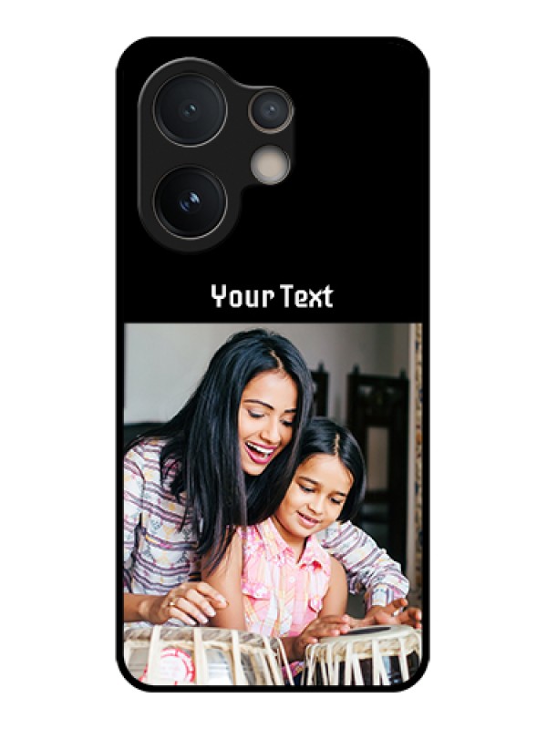 Custom Vivo V60e 5G Custom Glass Phone Case - Photo With Name Design