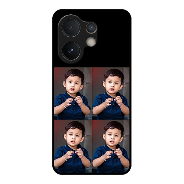 Vivo V60e 5G Custom Glass Phone Case - 4 Image Holder Design