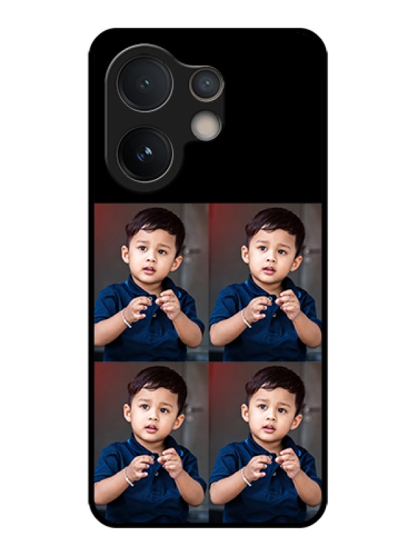 Custom Vivo V60e 5G Custom Glass Phone Case - 4 Image Holder Design