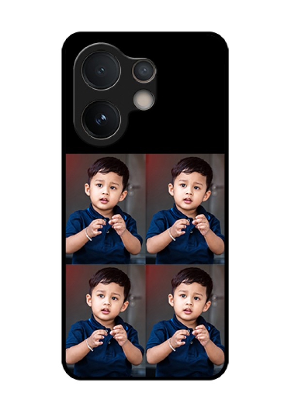 Vivo V60e 5G Custom Glass Phone Case - 4 Image Holder Design