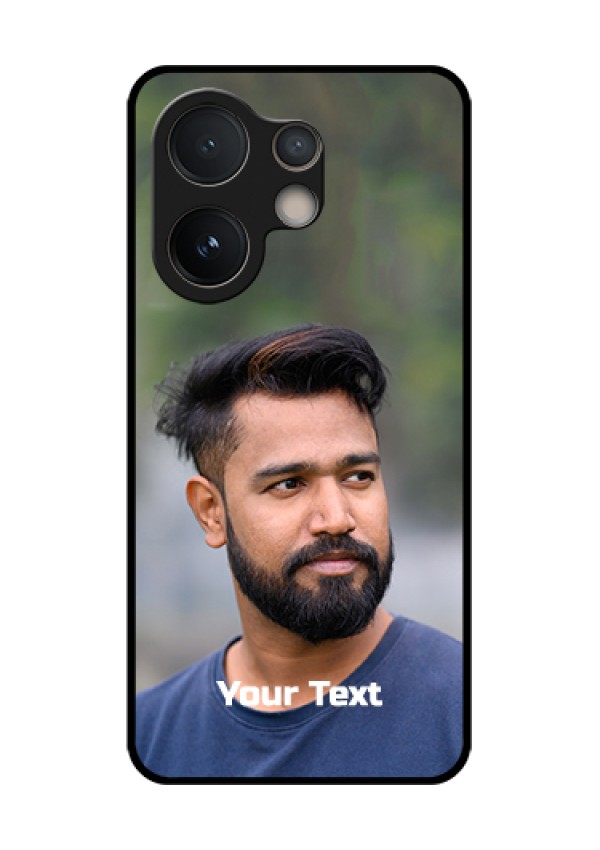 Vivo V60e 5G Custom Glass Phone Case - Photo With Text Design