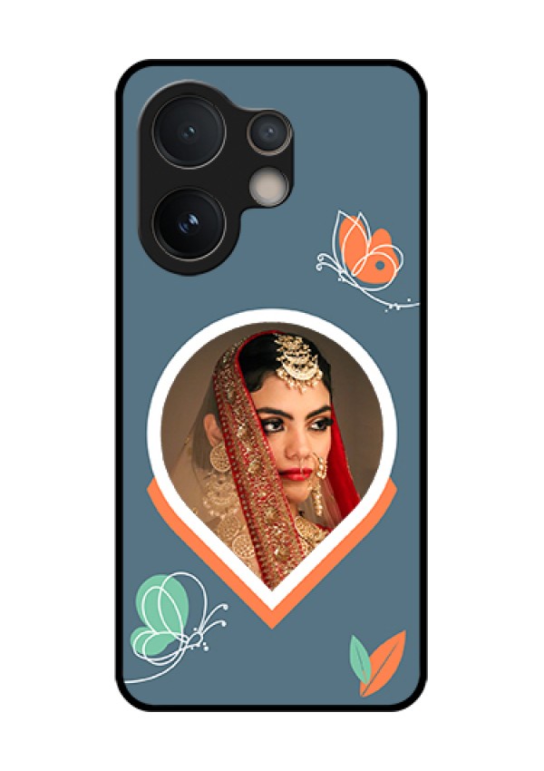 Vivo V60e 5G Custom Glass Phone Case - Droplet Butterflies Design