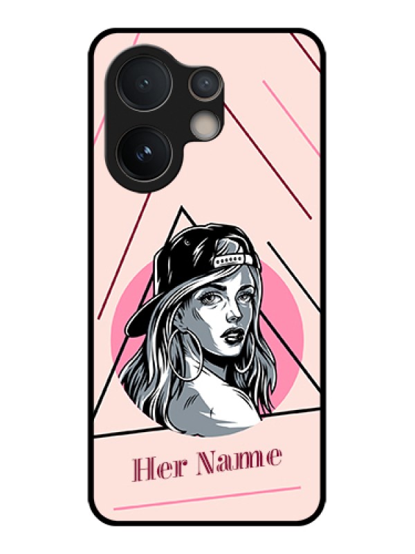 Custom Vivo V60e 5G Custom Glass Phone Case - Rockstar Girl Design