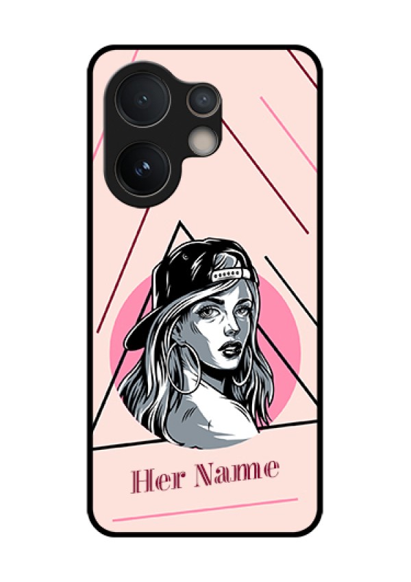 Vivo V60e 5G Custom Glass Phone Case - Rockstar Girl Design