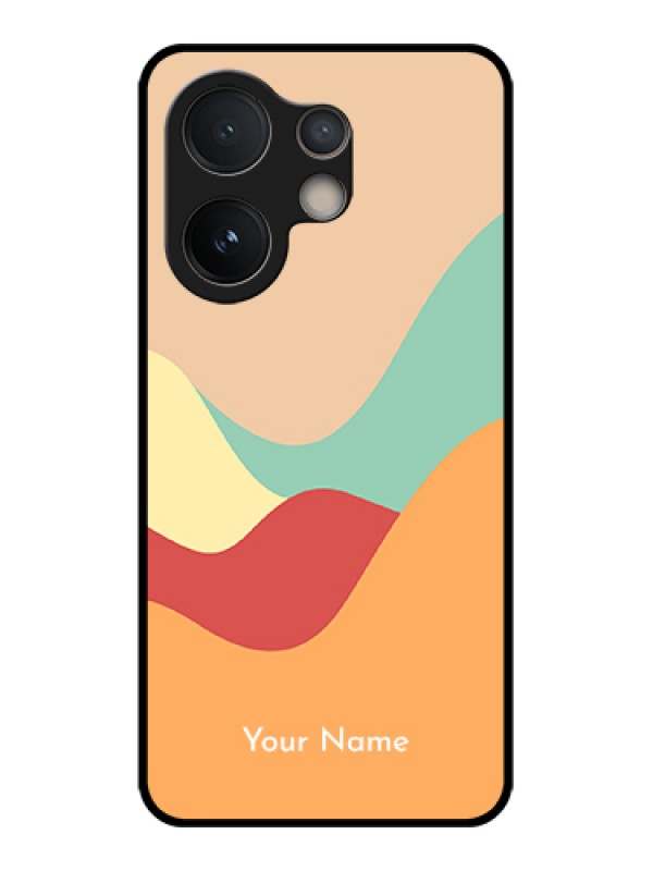 Custom Vivo V60e 5G Custom Glass Phone Case - Ocean Waves Multi - Colour Design