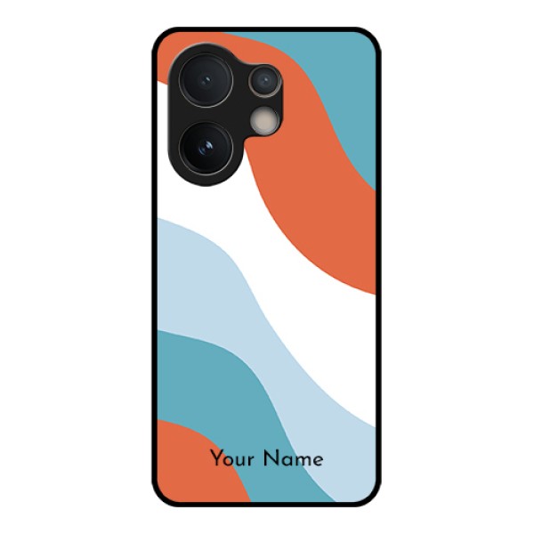 Vivo V60e 5G Custom Glass Phone Case - Coloured Waves Design