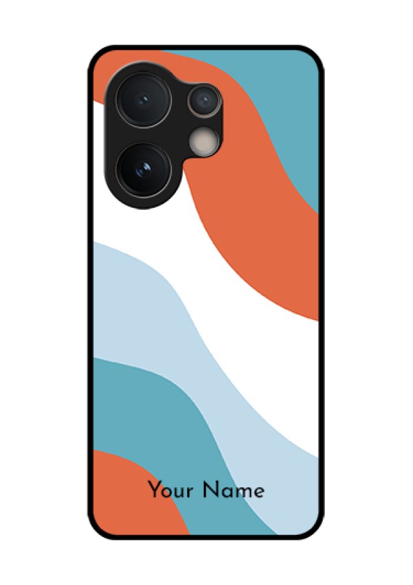 Vivo V60e 5G Custom Glass Phone Case - Coloured Waves Design