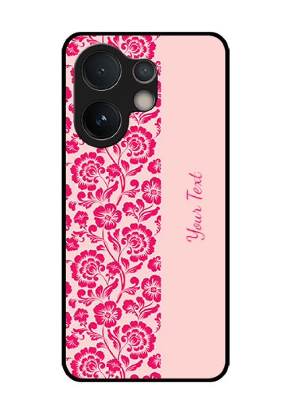 Vivo V60e 5G Custom Glass Phone Case - Attractive Floral Pattern Design