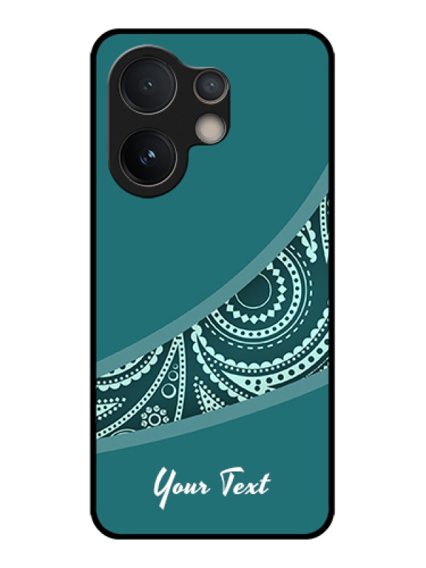 Custom Vivo V60e 5G Custom Glass Phone Case - Semi Visible Floral Design