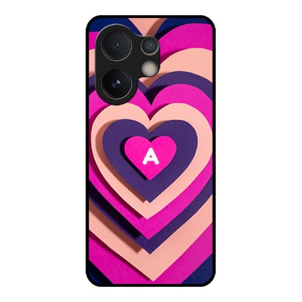 Vivo V60e 5G Custom Glass Phone Case - Cute Heart Pattern Design