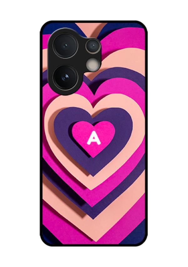 Vivo V60e 5G Custom Glass Phone Case - Cute Heart Pattern Design