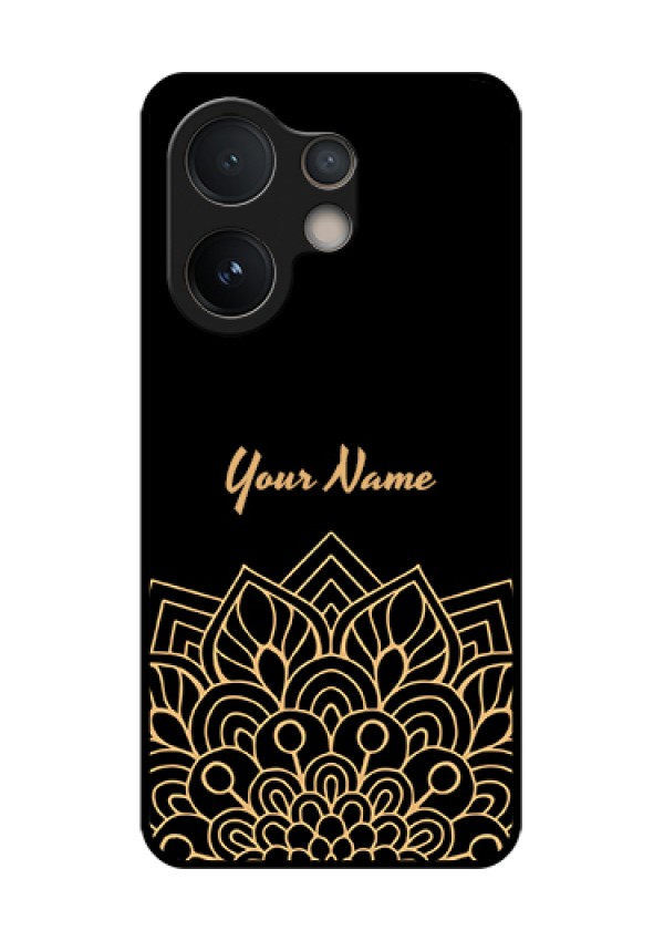 Vivo V60e 5G Custom Glass Phone Case - Golden Mandala Design