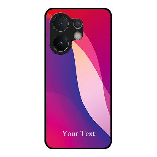 Vivo V60e 5G Custom Glass Phone Case - Digital Abstract Overlap Design