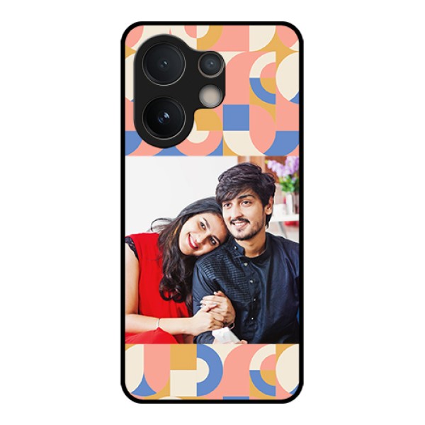 Vivo V60e 5G Custom Glass Phone Case - Semi - Circle Maze Pattern Design Vivo V60e 5G Custom Glass Phone Case - Semi - Circle Maze Pattern Design
