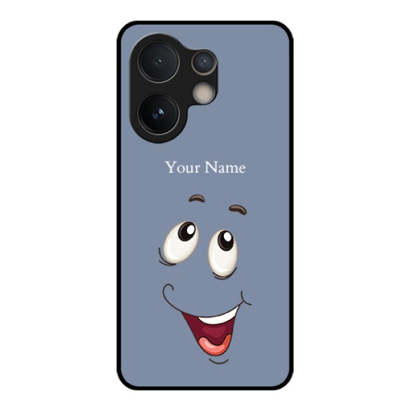 Vivo V60e 5G Custom Glass Phone Case - Laughing Cartoon Face Design