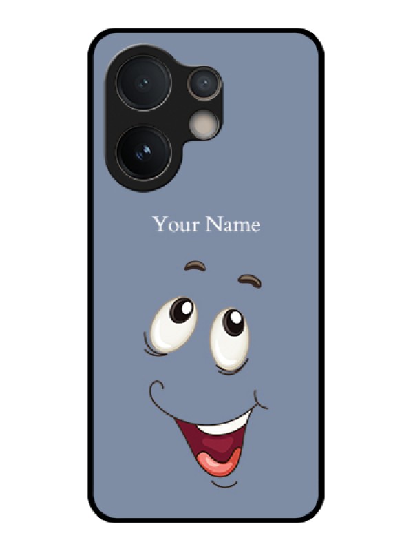 Custom Vivo V60e 5G Custom Glass Phone Case - Laughing Cartoon Face Design