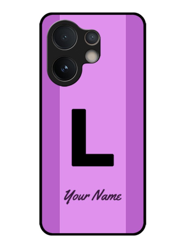Custom Vivo V60e 5G Custom Glass Phone Case - Tricolor Custom Text Design