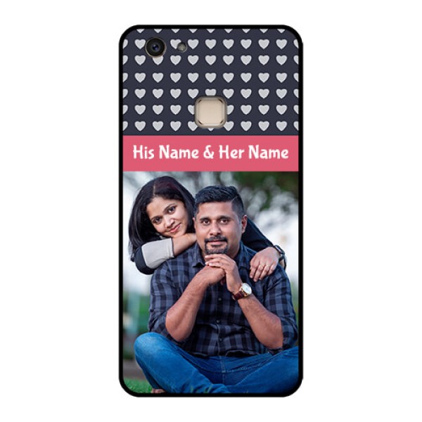 Vivo V7 Plus Custom Glass Phone Case - Love Symbols Design