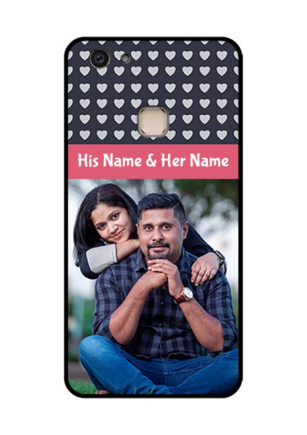 Vivo V7 Plus Custom Glass Phone Case - Love Symbols Design