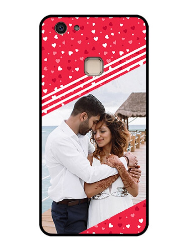 Custom Vivo V7 Plus Custom Glass Phone Case - Valentines Gift Design