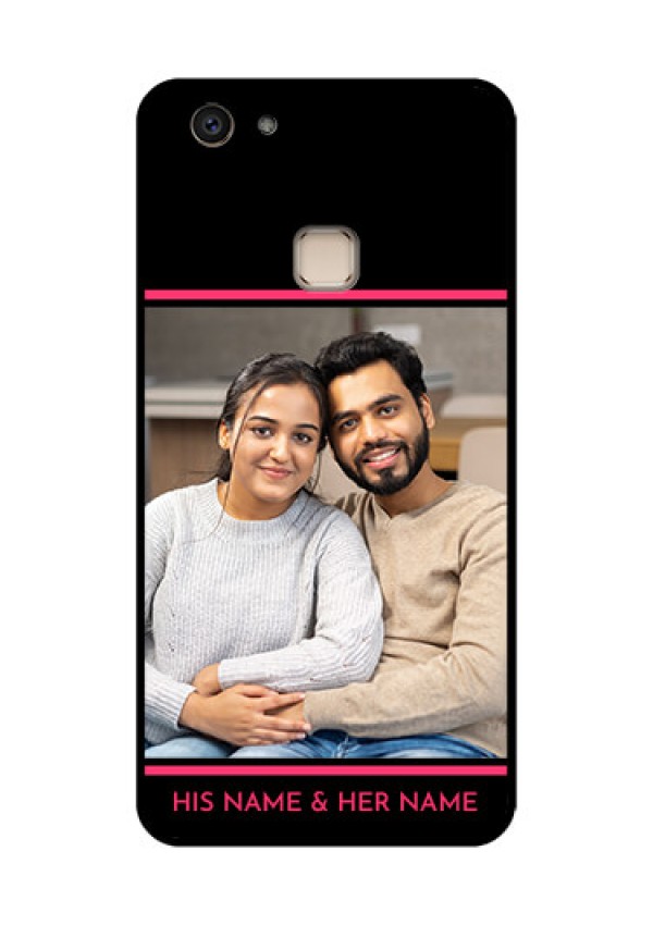 Vivo V7 Plus Custom Glass Phone Case - With Add Text Design
