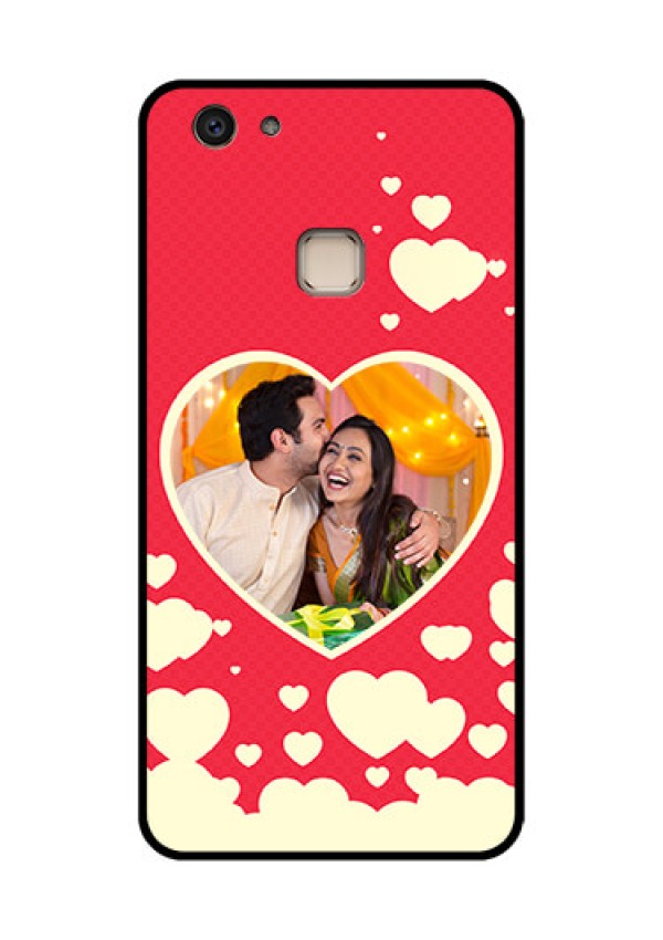 Vivo V7 Plus Custom Glass Phone Case - Love Symbols Phone Cover Design