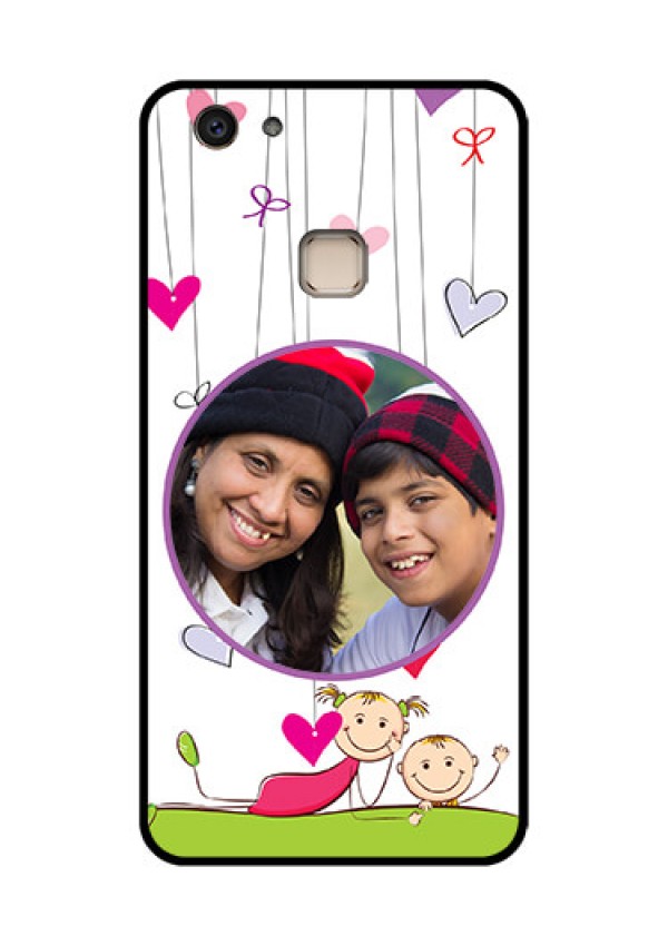 Vivo V7 Plus Custom Glass Phone Case - Cute Kids Phone Case Design