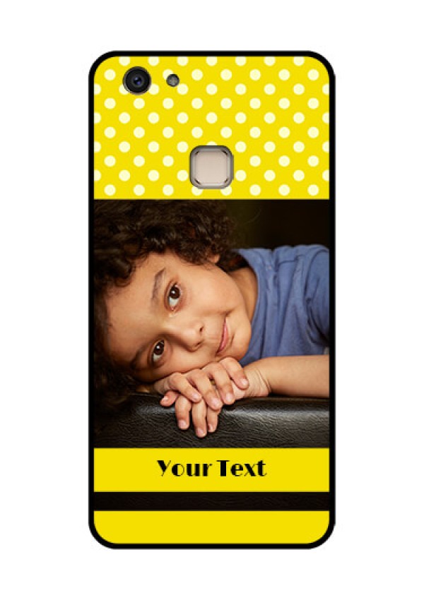 Vivo V7 Plus Custom Glass Phone Case - Bright Yellow Case Design