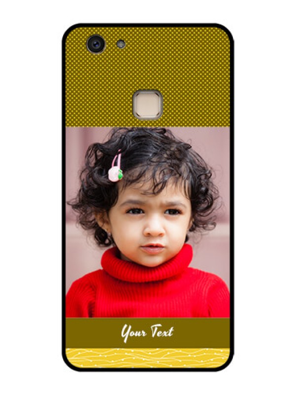 Custom Vivo V7 Plus Custom Glass Phone Case - Simple Green Color Design