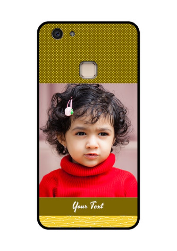 Vivo V7 Plus Custom Glass Phone Case - Simple Green Color Design