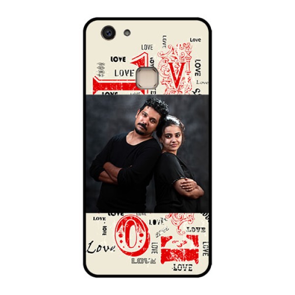 Vivo V7 Plus Custom Glass Phone Case - Trendy Love Design Case