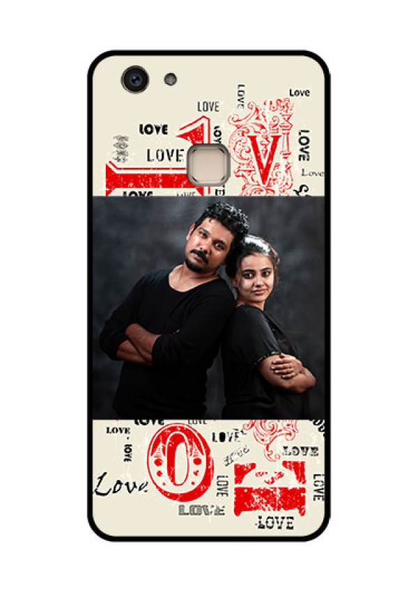 Vivo V7 Plus Custom Glass Phone Case - Trendy Love Design Case