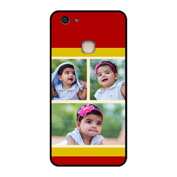 Vivo V7 Plus Custom Glass Phone Case - Multiple Pic Upload Design