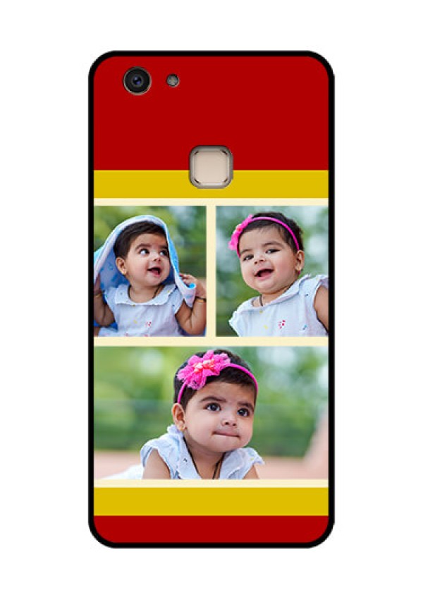 Vivo V7 Plus Custom Glass Phone Case - Multiple Pic Upload Design