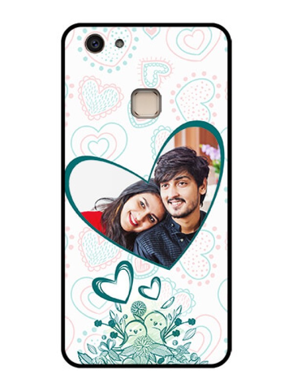 Custom Vivo V7 Plus Custom Glass Phone Case - Premium Couple Design