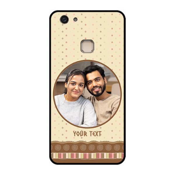 Vivo V7 Plus Custom Glass Phone Case - Brown Dotted Mobile Case Design Vivo V7 Plus Custom Glass Phone Case - Brown Dotted Mobile Case Design