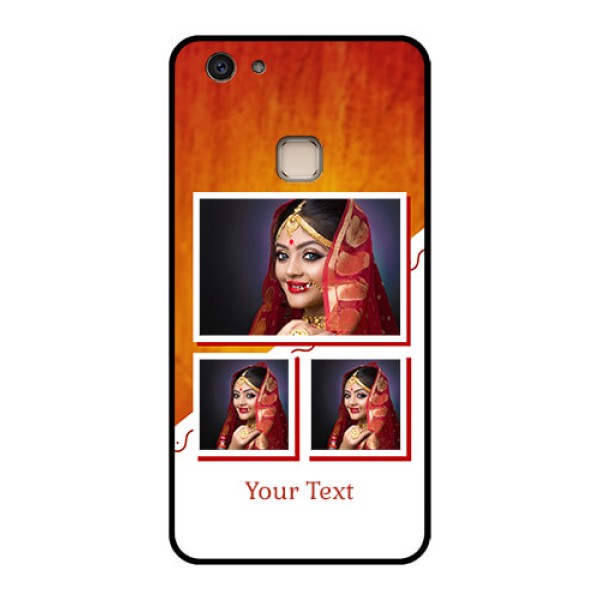 Vivo V7 Plus Custom Glass Phone Case - Wedding Memories Design