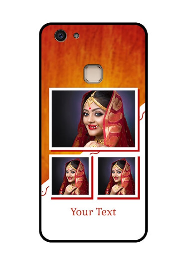 Vivo V7 Plus Custom Glass Phone Case - Wedding Memories Design