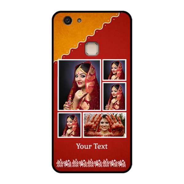 Vivo V7 Plus Custom Glass Phone Case - Wedding Pic Upload Design