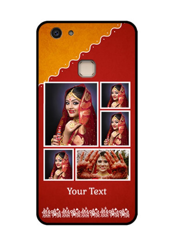 Vivo V7 Plus Custom Glass Phone Case - Wedding Pic Upload Design