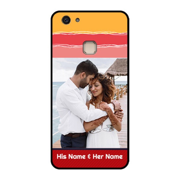 Vivo V7 Plus Custom Glass Phone Case - Colorful Case Design