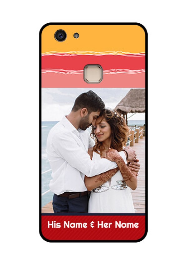Vivo V7 Plus Custom Glass Phone Case - Colorful Case Design