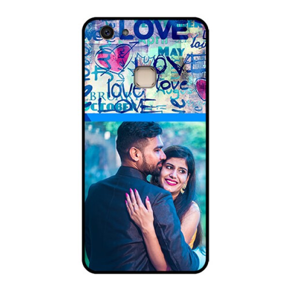Vivo V7 Plus Custom Glass Phone Case - Colorful Love Design