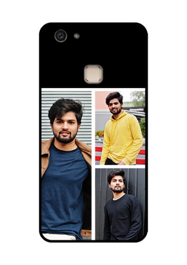 Vivo V7 Plus Custom Glass Phone Case - Upload Multiple Picture Design