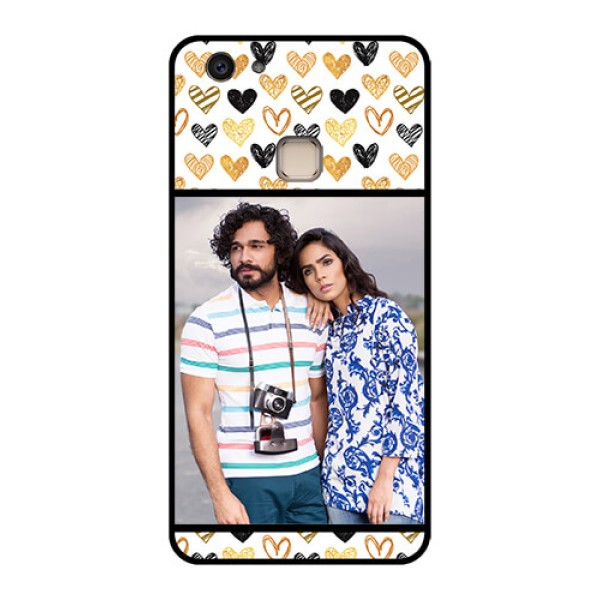 Vivo V7 Plus Custom Glass Phone Case - Love Symbol Design