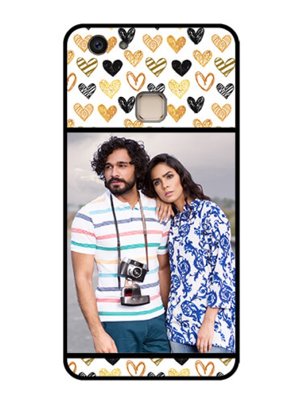 Custom Vivo V7 Plus Custom Glass Phone Case - Love Symbol Design