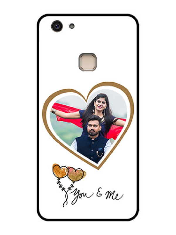 Custom Vivo V7 Plus Custom Glass Phone Case - You & Me Design