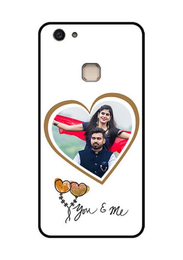 Vivo V7 Plus Custom Glass Phone Case - You & Me Design