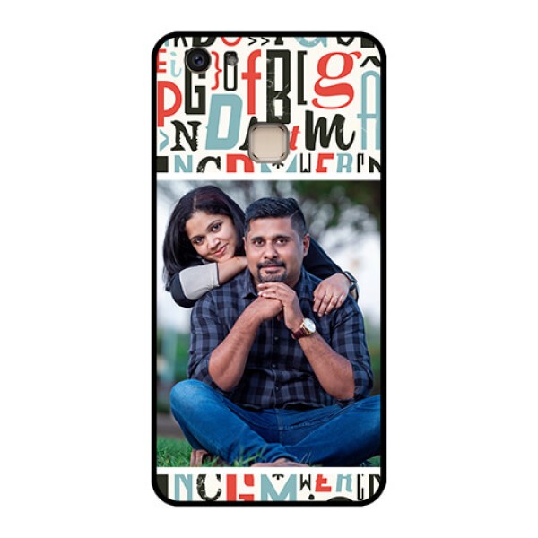 Vivo V7 Plus Custom Glass Phone Case - Alphabet Design